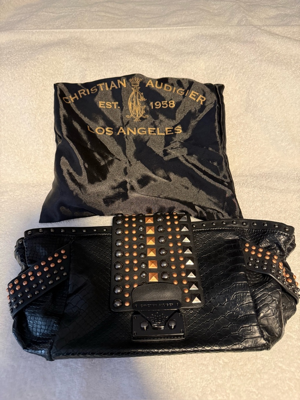 Christian Audigier clutch bag